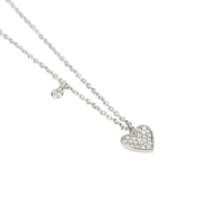 Mabina Girocollo argento con ciondolo cuore e zirconi 553286